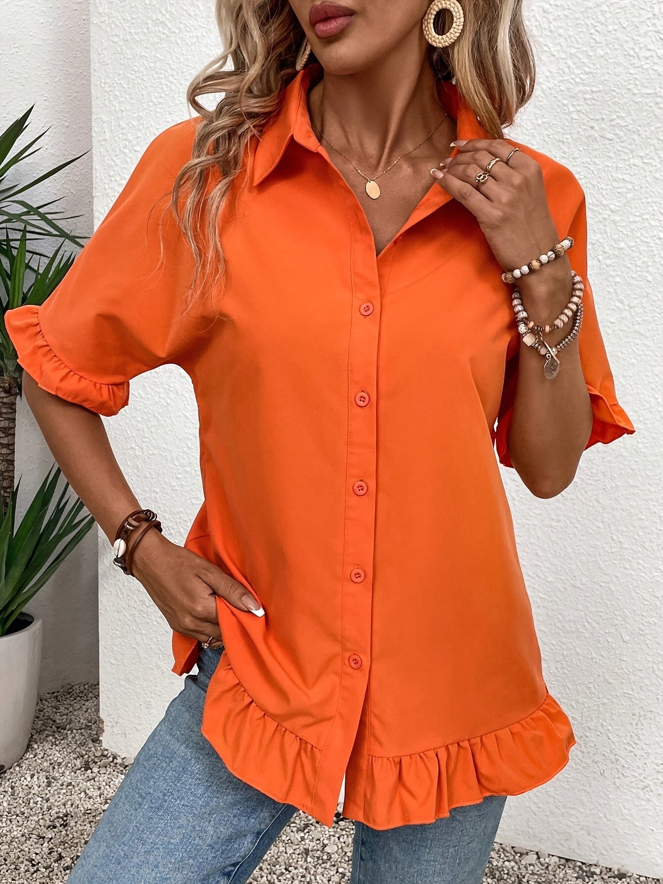 Elegant Polyester Blouse for Women