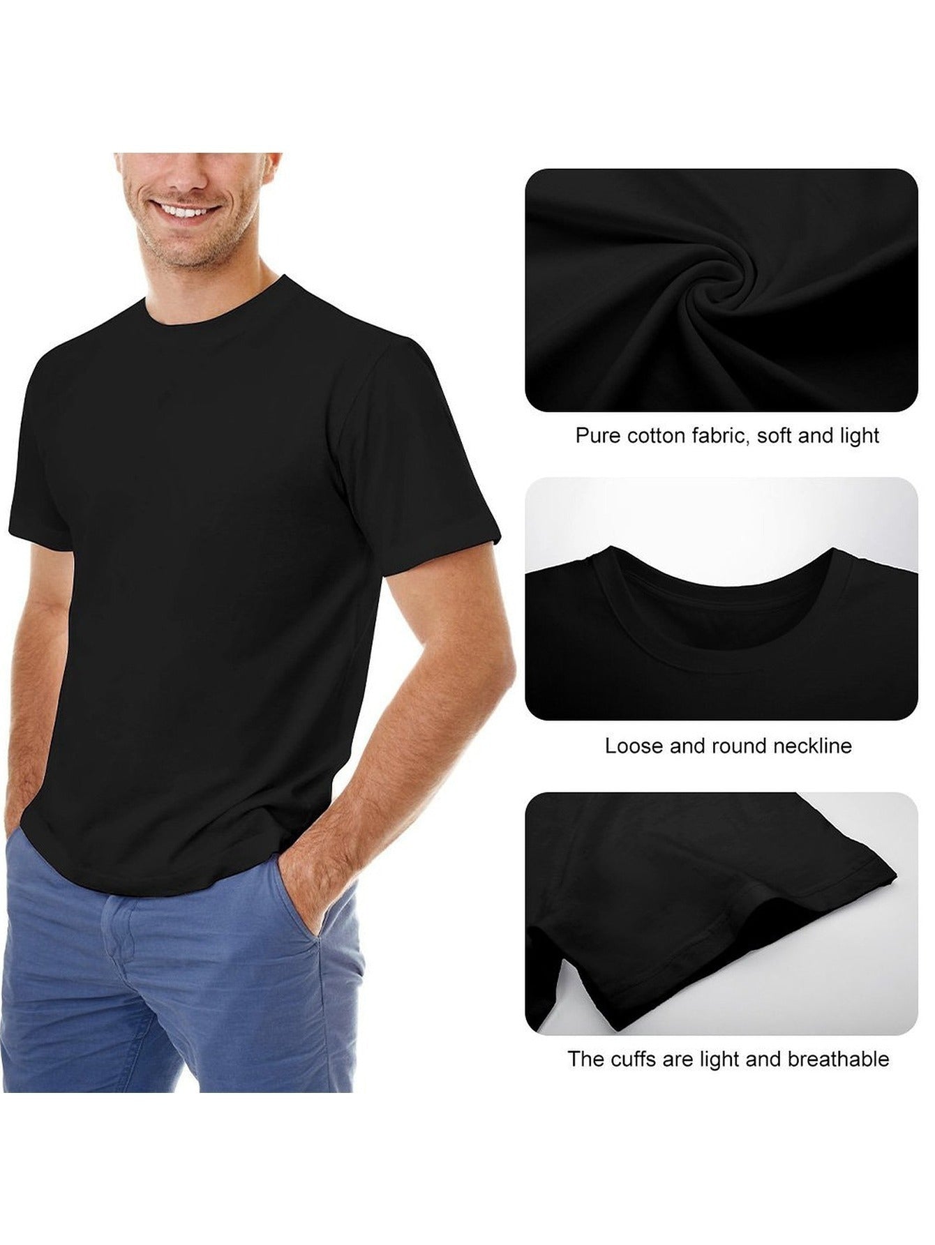 Men's 100% Cotton Graphic T-Shirt - Super Soft