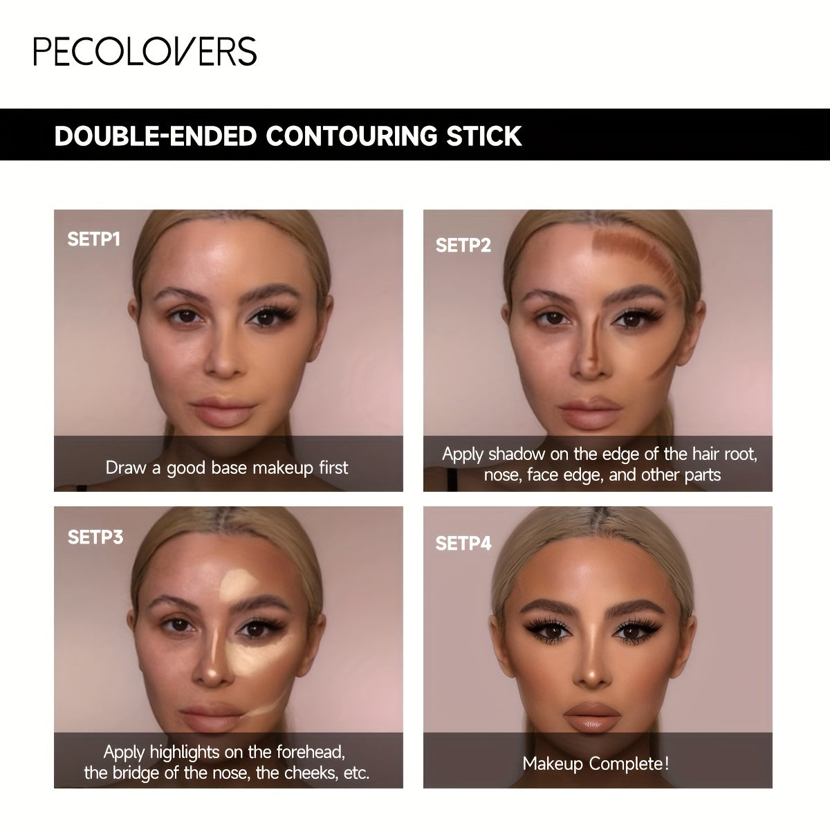 PECOLOVERS Contour Stick - Long-Lasting, Waterproof
