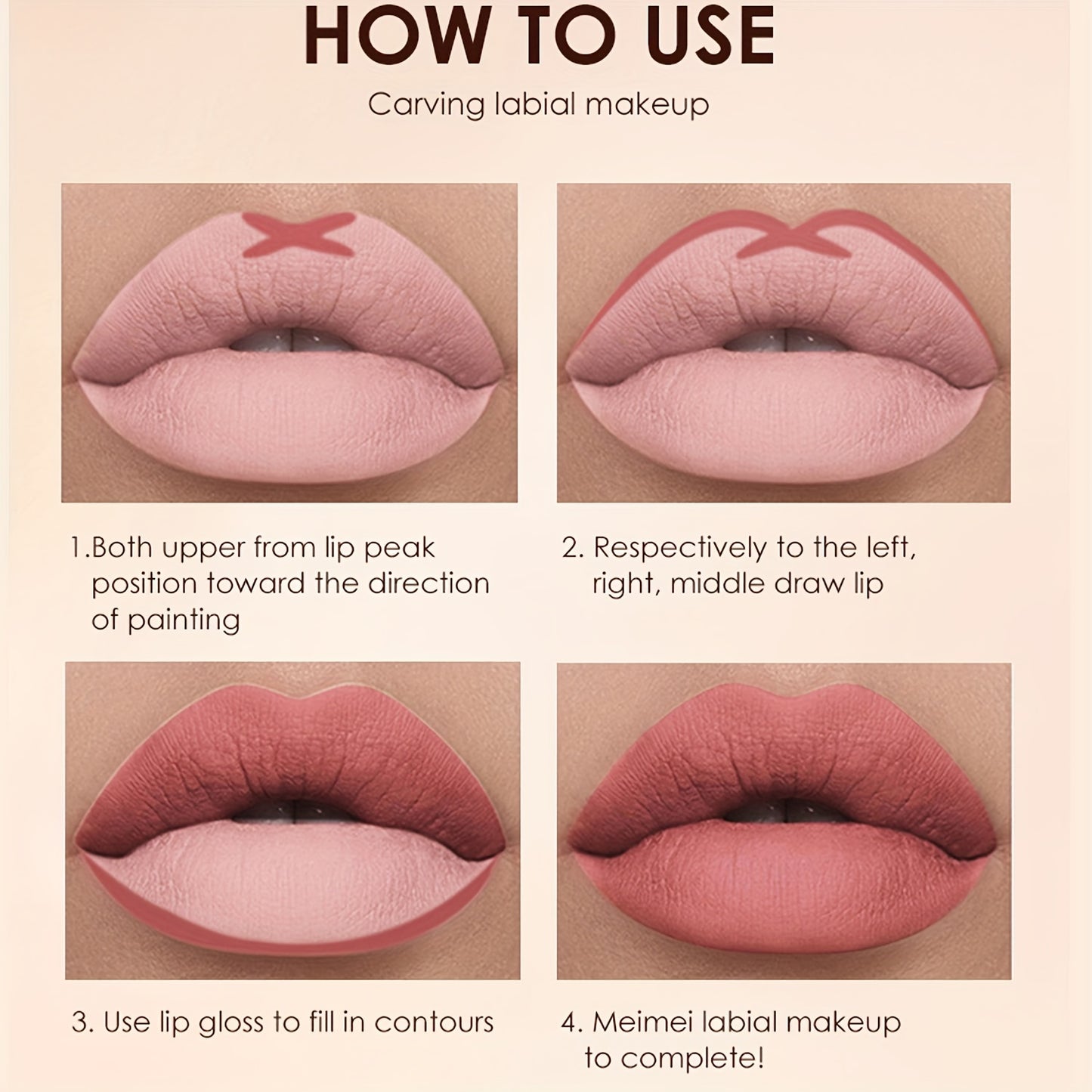6pcs Matte Liquid Lipstick and Lip Liner Set