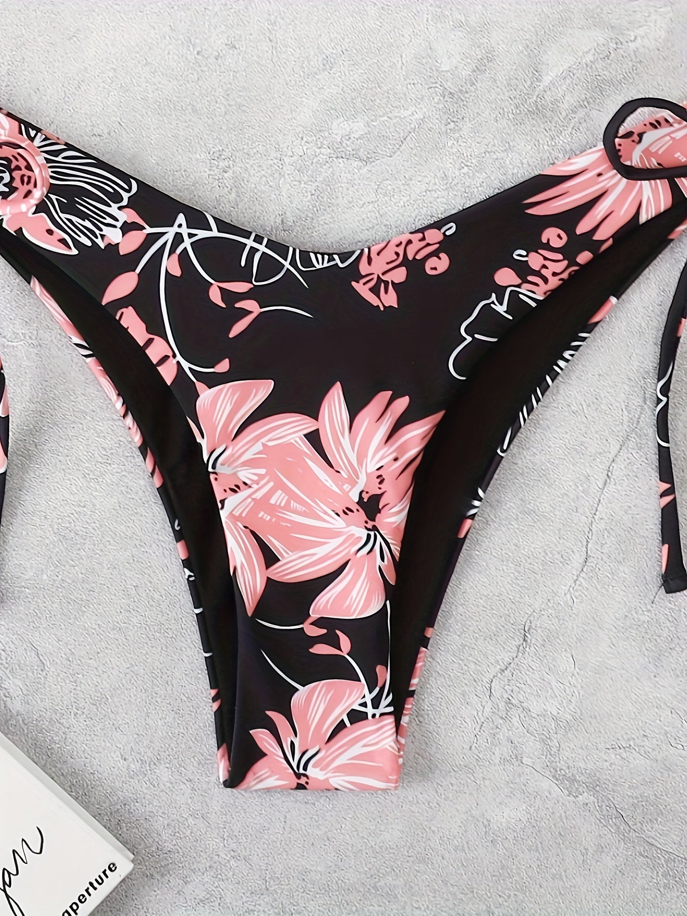 Women's Floral Print Bikini Set - 3-Piece Swimwear