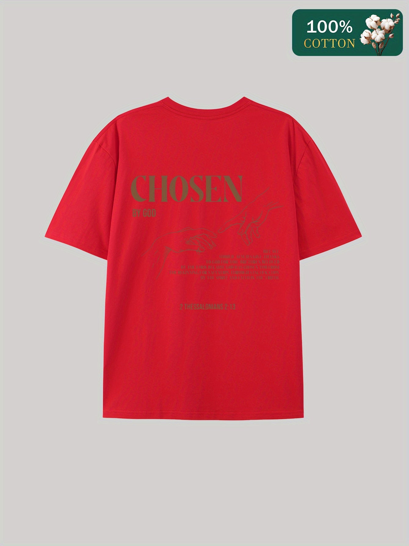 180G Cotton One-Sided Printed Crewneck Short-Sleeved T-Shirt- Printed