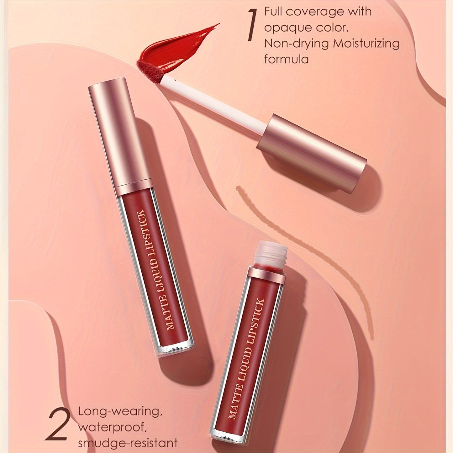 6pcs Matte Liquid Lipstick and Lip Liner Set
