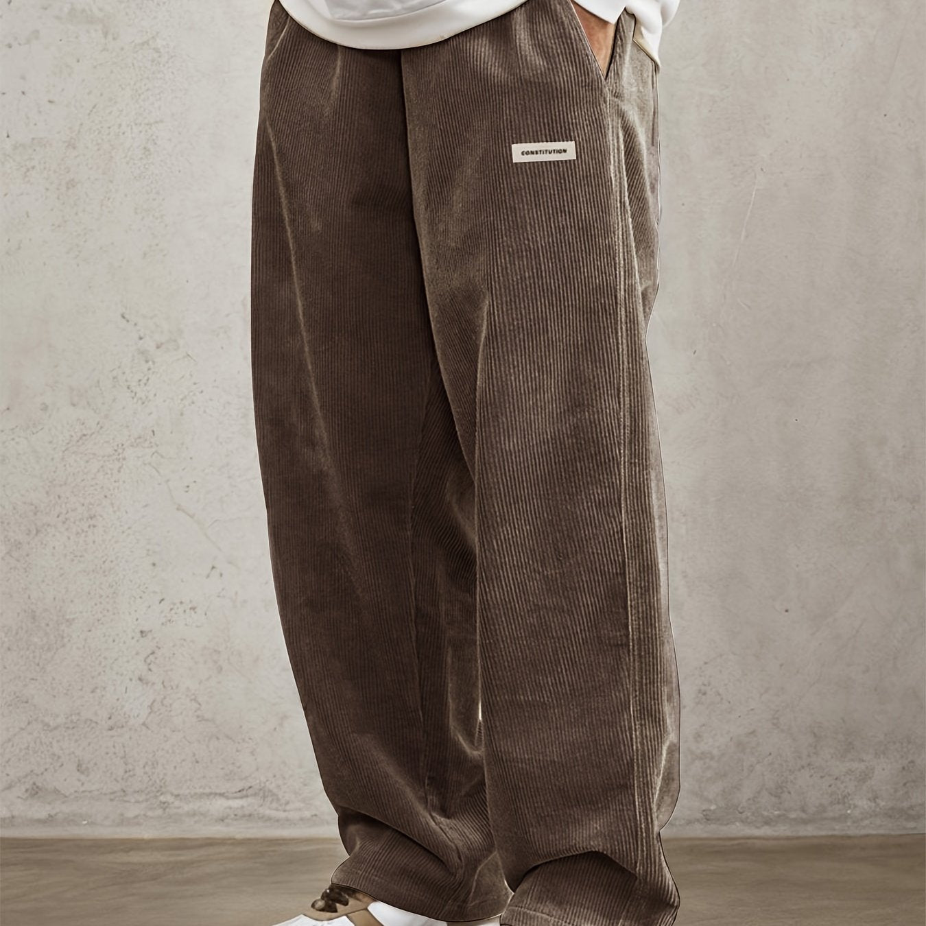 Authentic Men's Loose Fit Corduroy Casual Pants