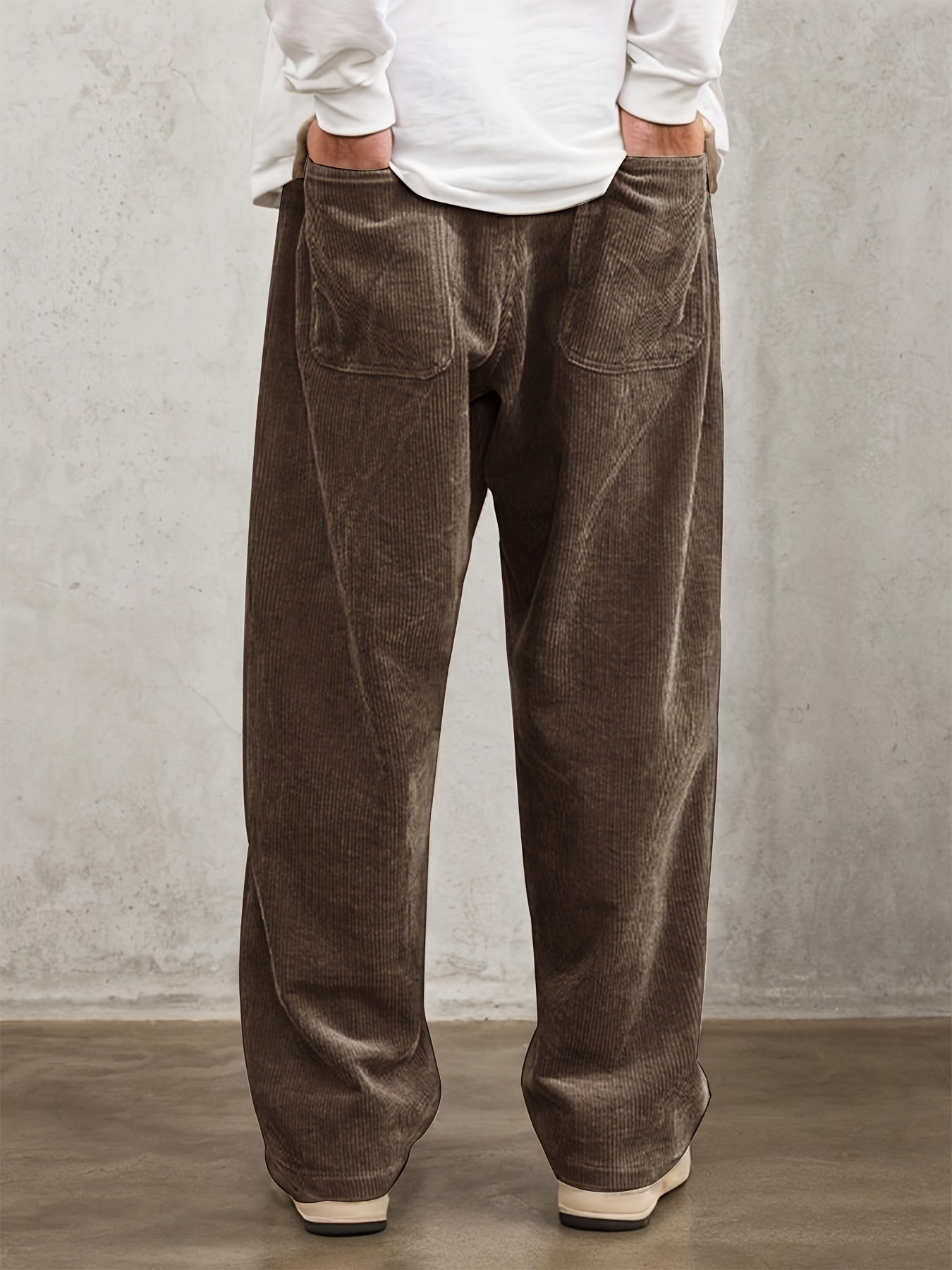 Authentic Men's Loose Fit Corduroy Casual Pants