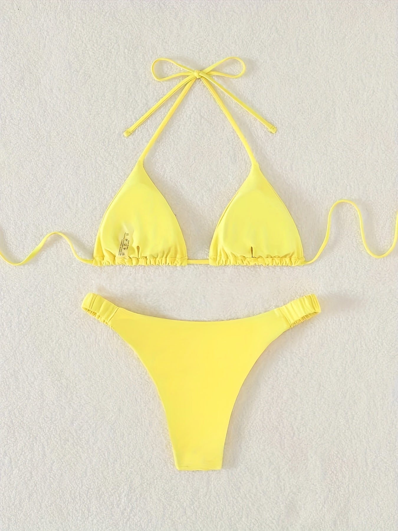 Solid Color Fashion Comfy Two-piece Bikini Sets, Sexy & Stylish Bathing Suit