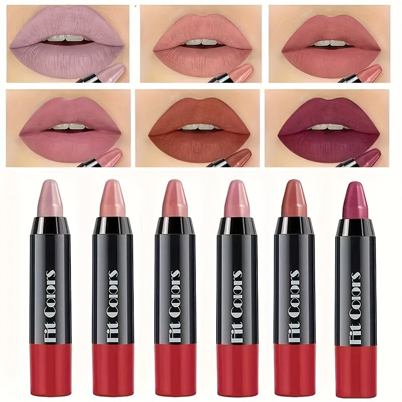 6 Pieces, Crayon Lipstick, Matte Lipstick