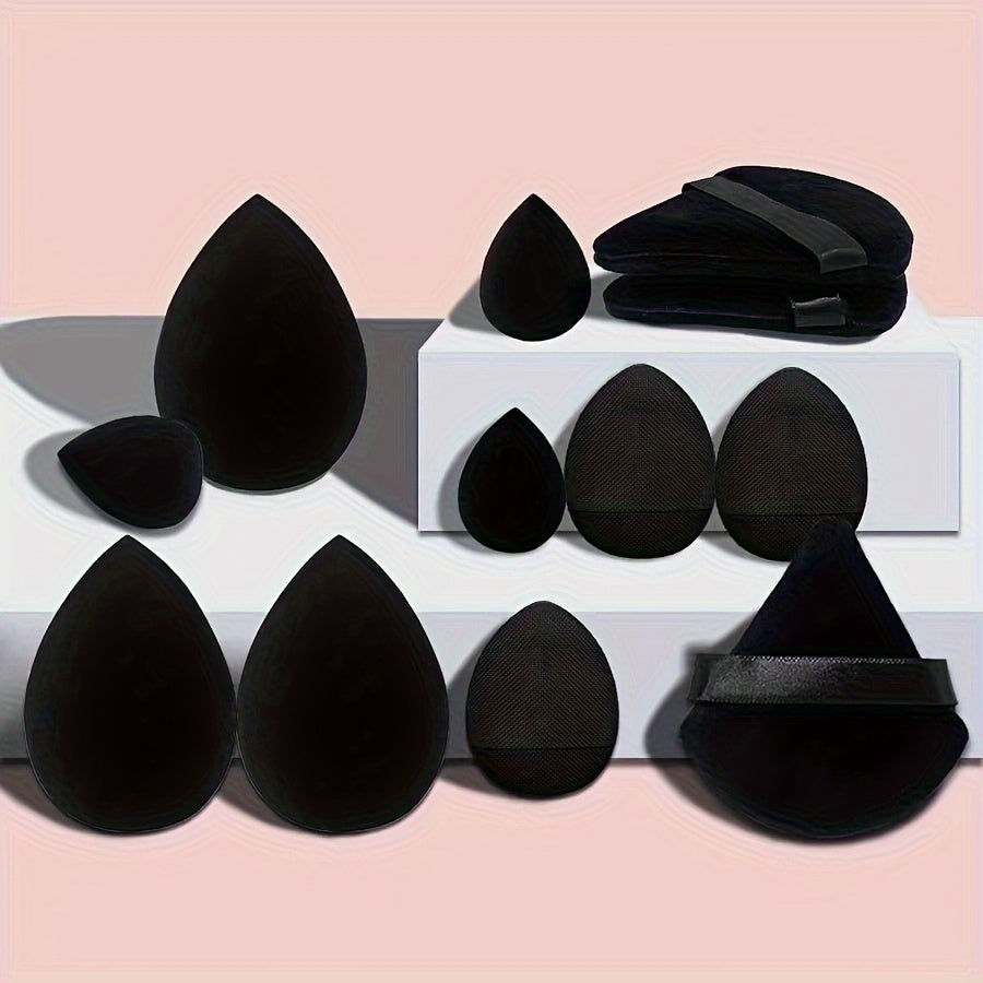 Versatile Makeup Sponge Set - 12pcs Kit for Flawless Foundation Application