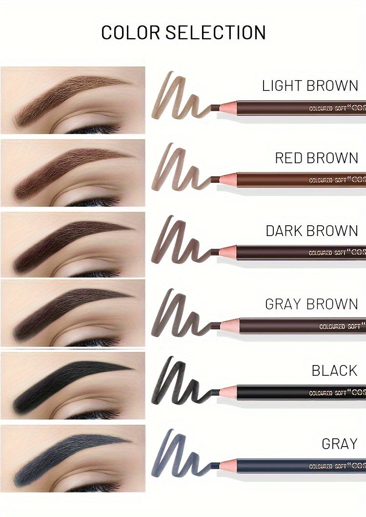 3pcs Waterproof & Sweatproof Eyebrow Pencils