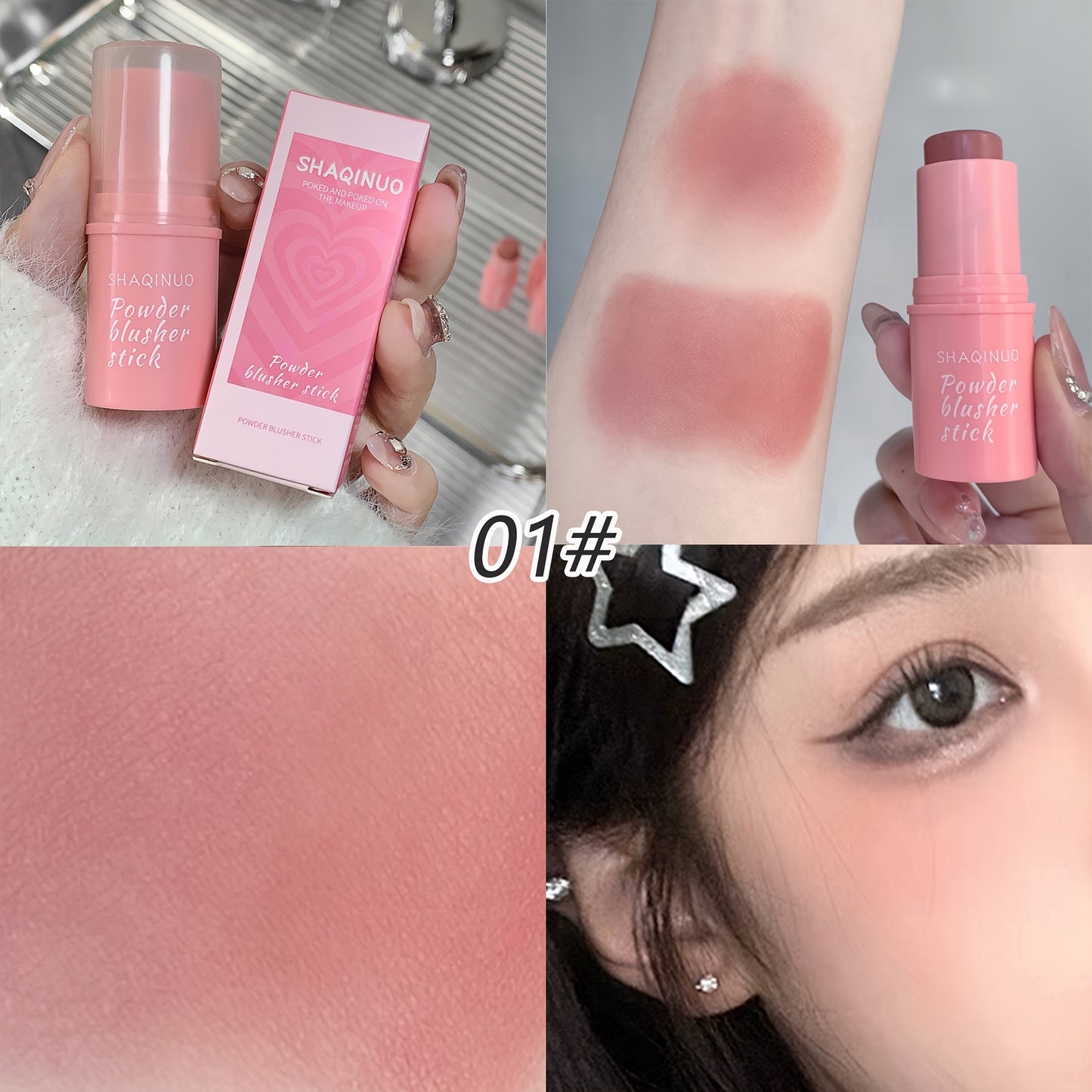 3pcs Radiant Glow 3-in-1 Blush Stick - Waterproof