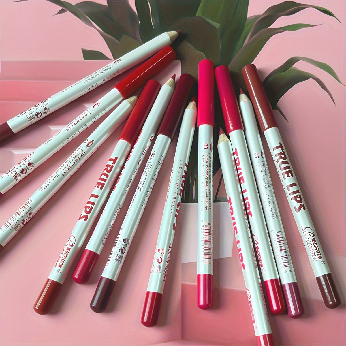 Long-Lasting 12pcs Matte Lip Liner Pencil Set