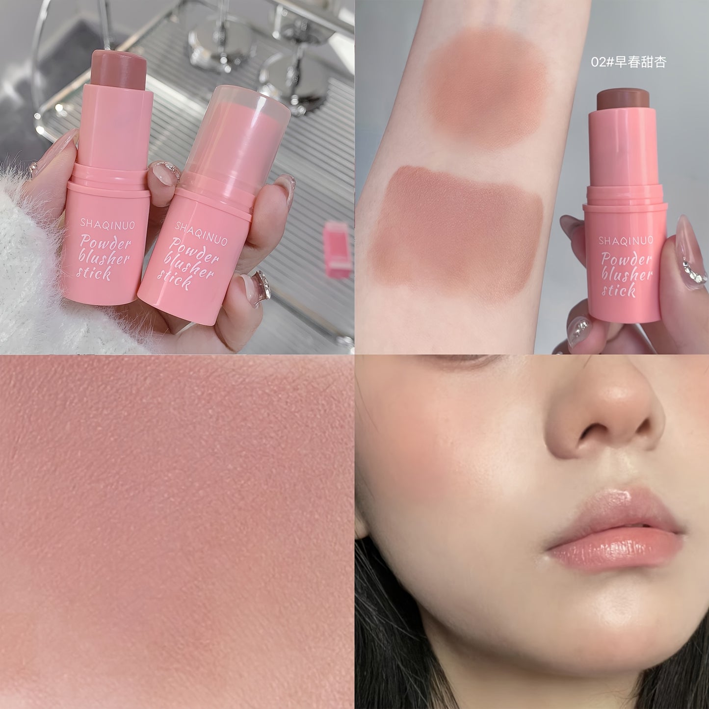 3pcs Radiant Glow 3-in-1 Blush Stick - Waterproof