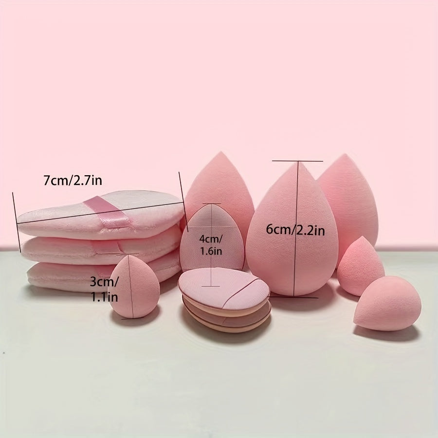 Versatile Makeup Sponge Set - 12pcs Kit for Flawless Foundation Application