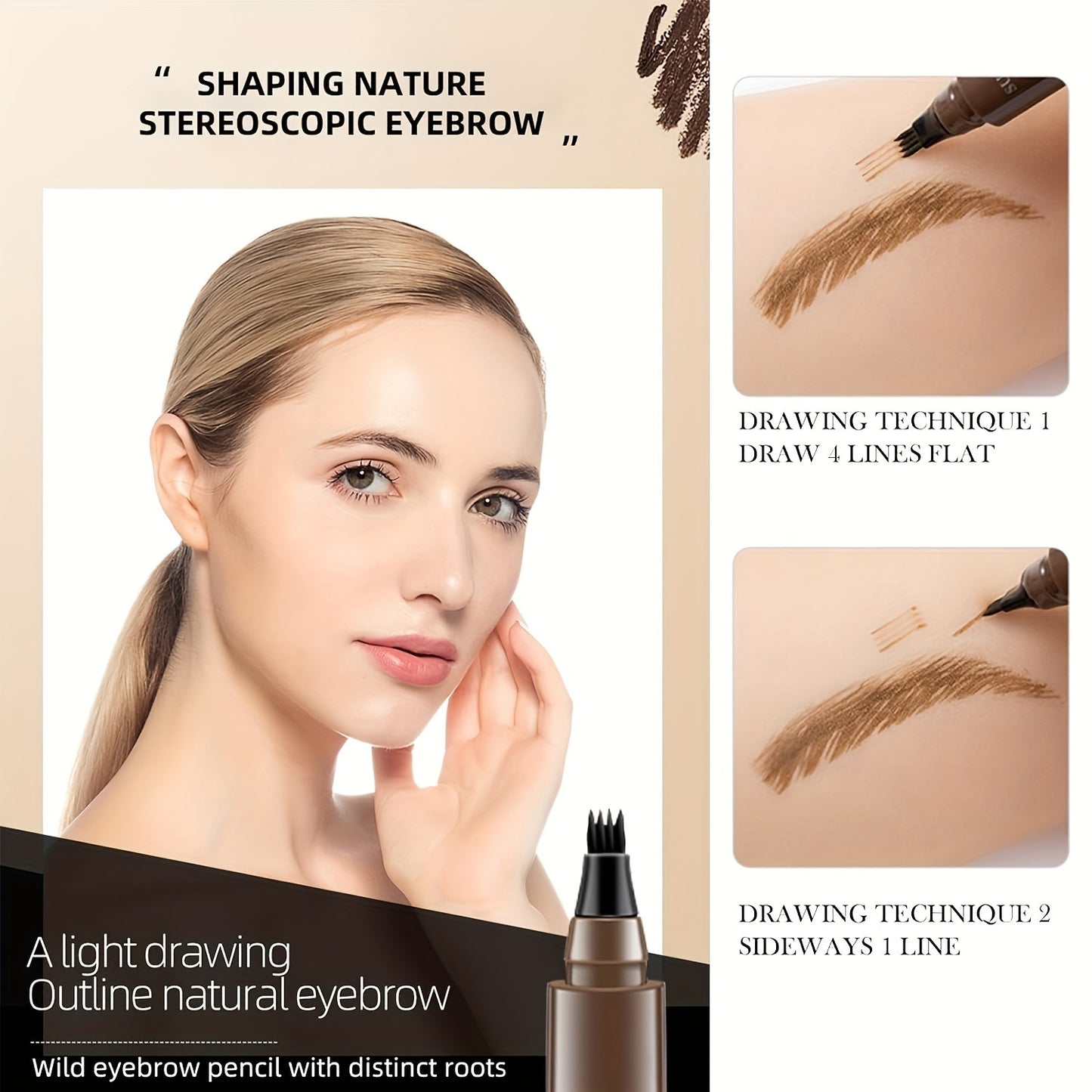 4-Tip Magic Eyebrow Pencil